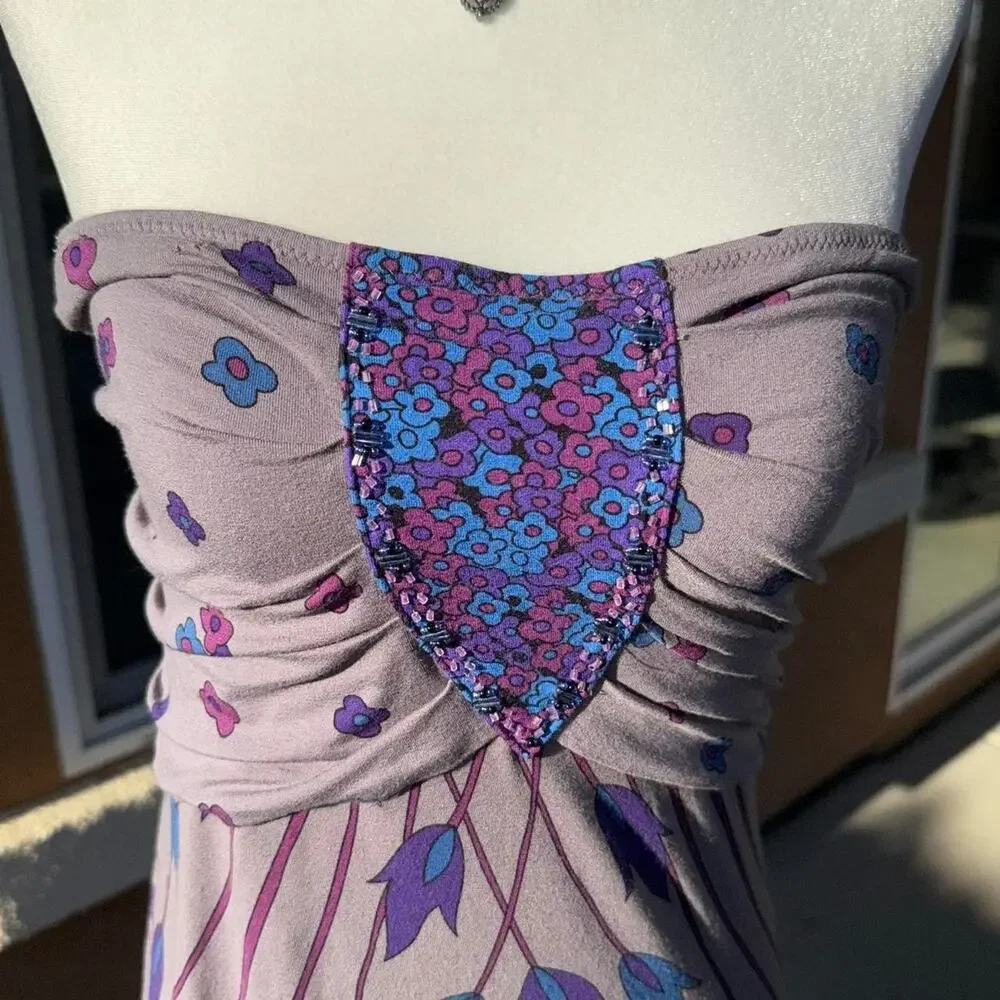 Fairy boho free people purple stapless top